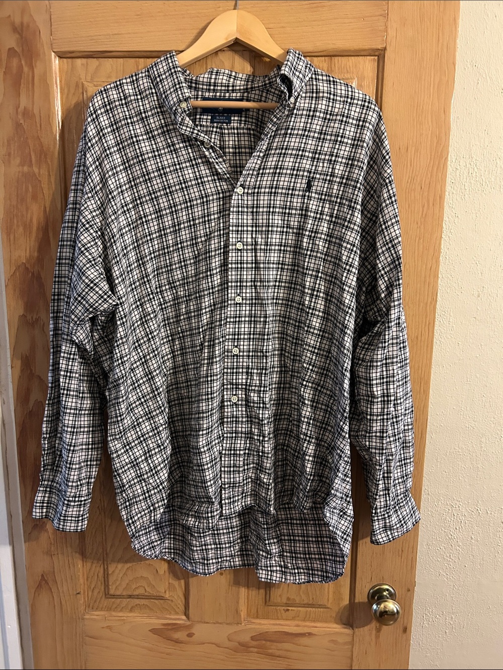 Polo by Ralph Lauren Black and White Plaid Button-Down Shirt